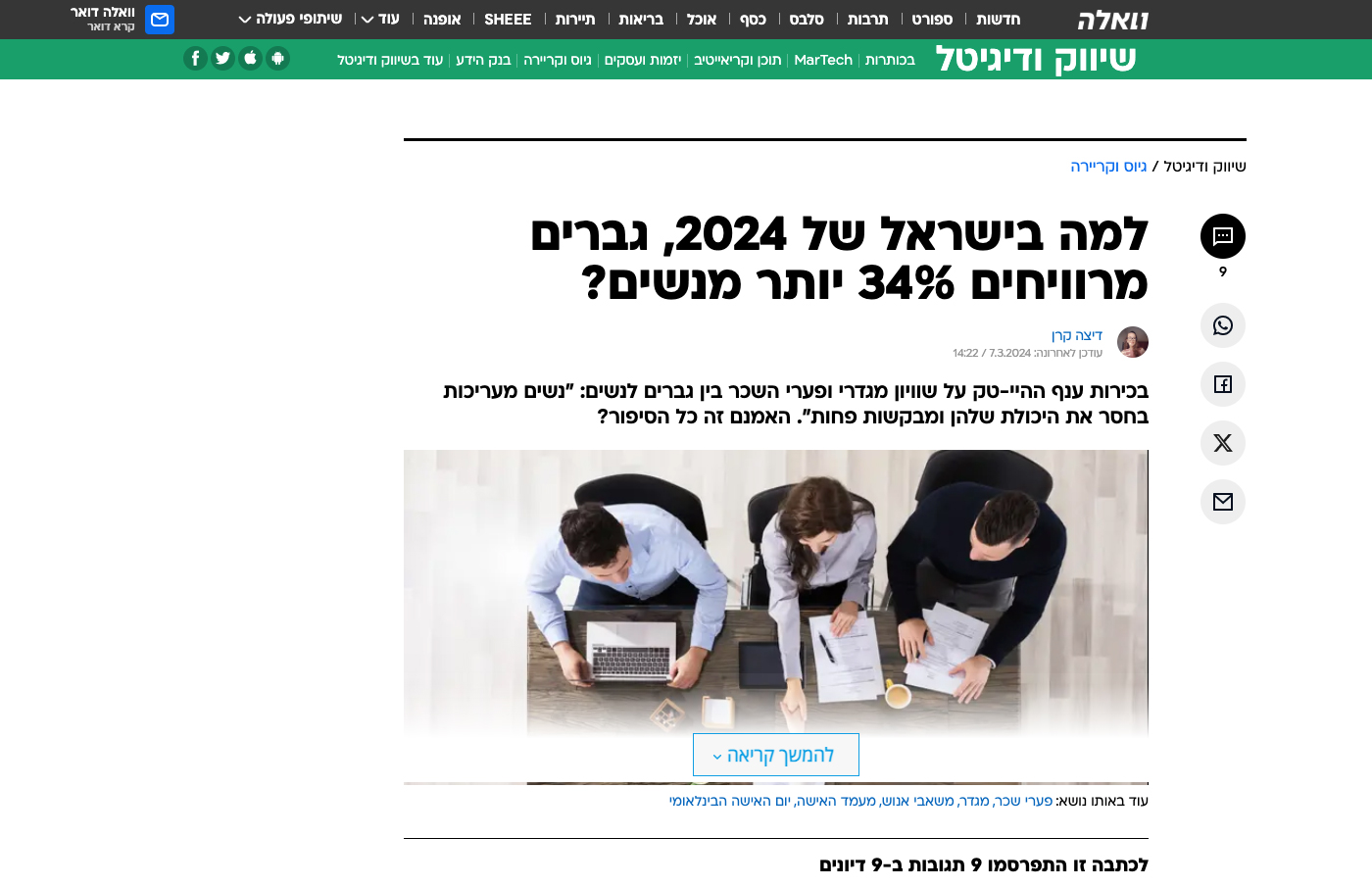 למה בישראל של 2024, גברים מרוויחים 34% יותר מנשים?